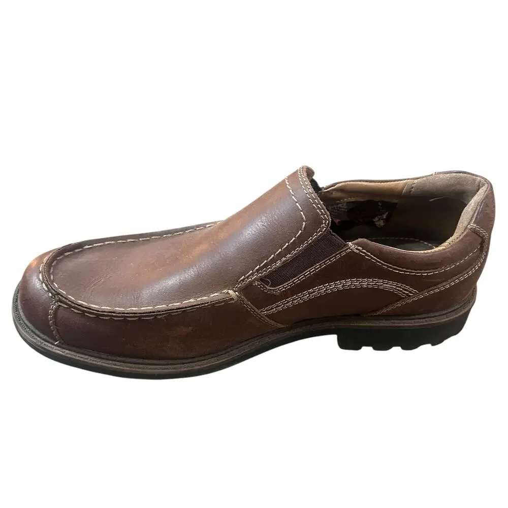 Bass Men's Leather Waterproof slip on shoe size 8 Brown